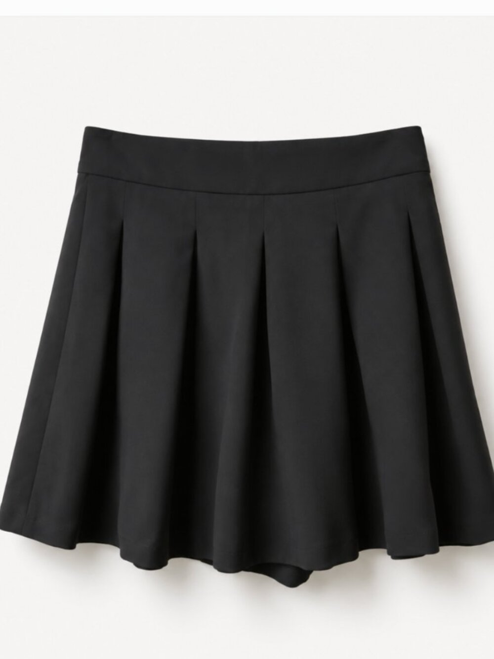Alice + Olivia Employed Black Pleated A-Line Skater Skirt Made in USA Size 4